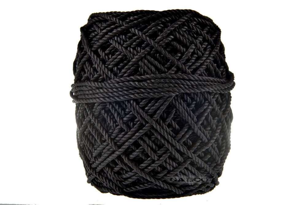 COLORFUL COTTON MACRAMÉ CORD BLACK 1,1/3